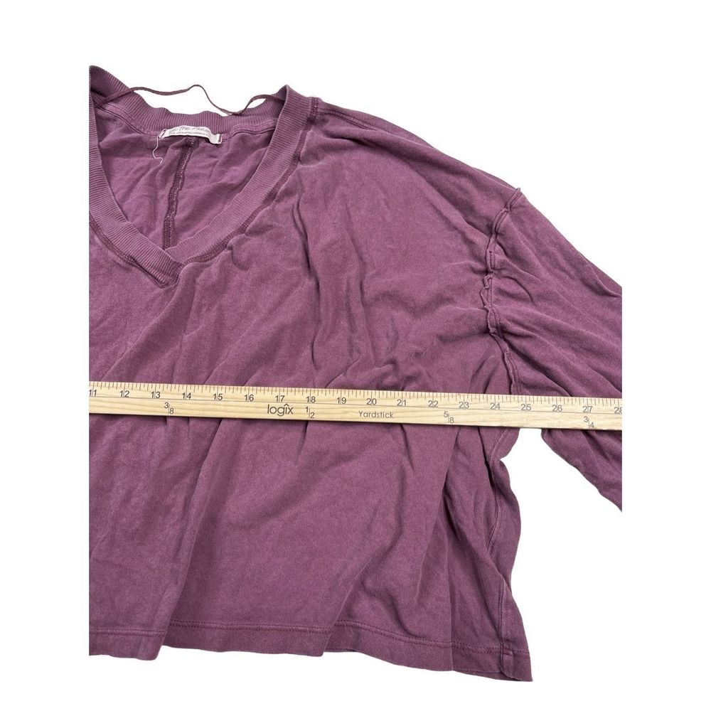 Free People Buffy Balloon Sleeve Top in Plum Blossom size M - Picture 13 of 13